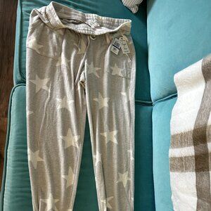 Hippie Rose XL grey / white star lounge pants